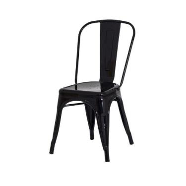 Imagem de Cadeira Tolix Iron Design Preta Aço Industrial Bar - WAW DESIGN