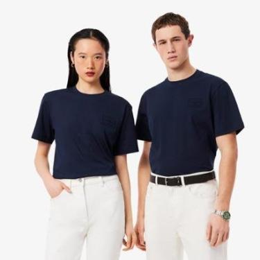Imagem de Camiseta Lacoste De Malha Com Logotipo Em Baixo-Relevo Masculina-Masculino