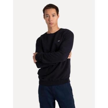 Imagem de Moletom Tommy Jeans Masculino Regular Crewneck Fleece Preto-Masculino
