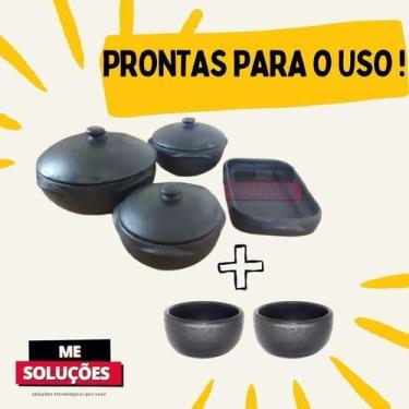 Imagem de Jogo de Panela de Barro Preto Capixaba 6 peças