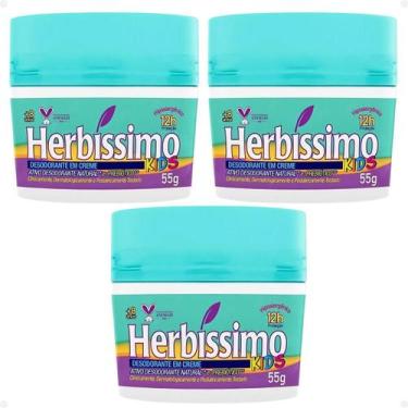Imagem de Kit Herbíssimo Kids: 3 Desodorante em Creme 55g