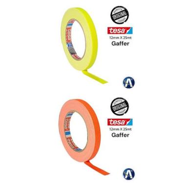 Imagem de KIT 2 Rolos de Fita Tecido Gaffer Tape tesa 12mm x 25m Fluorescente - 