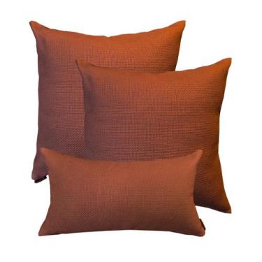 Imagem de 2 Capas Almofadas Decorativa Ziper Invisivel 50x50cm e 1 Capa Retangul