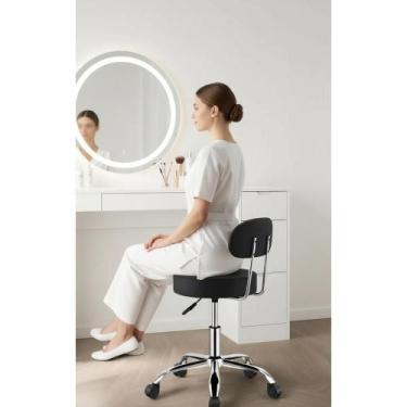 Imagem de Cadeira Mocho Ergonômica c/ Encosto - Conforto Profissional - Congratu