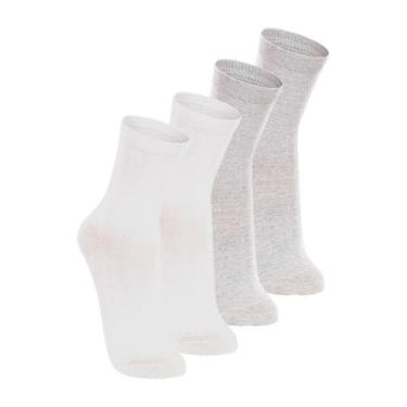 Imagem de Kit com 4 Pares de Meias Cano Longo Lupo 4575-088 Colorido, Cinza