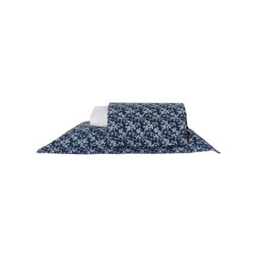 Imagem de Jogo de Lençol Liberty Marinho 200 Fios Queen Size Azul
