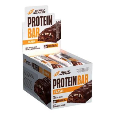 Imagem de Barra De Proteína Protein Bar Flash 35g 10 Unids Bodyaction -, Chocola