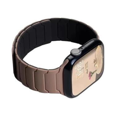 Imagem de Pulseira Ultra Magnética De Silicone Para Apple Watch Série 9 8 7 6 SE