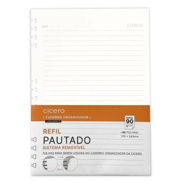 Imagem de Refil caderno organizador 40 fls offset 90g pautado 17x24 - CICERO, 3