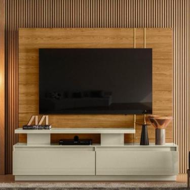 Imagem de Home Theater New Minerva Com Painel Cumaru-opala - Mobiliar Home Shop
