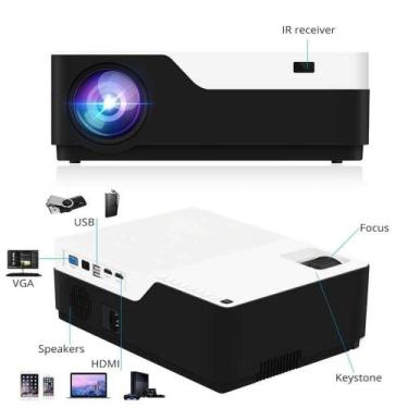 Imagem de Projetor Brazilpc Bpc-1080p M18-w 5000 Lumens 2 Hdmi-2 Usb-1 Vga-1 Av