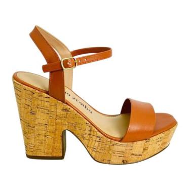 Imagem de Sandália Feminina Via Scarpa Napa Cortiça, Terra, 36