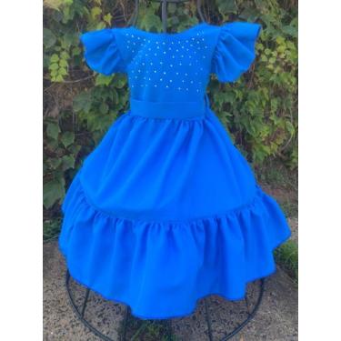Imagem de Vestido infantil menina tres marias - LIG LIG, 3, Azul