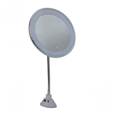 Imagem de Espelho de Mesa Redondo para Maquiagem com Iluminação LED Touch Branco com USB Black Bull