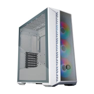 Imagem de Gabinete para Computador Masterbox 520 Mesh Vidro Temperado com 3 Fans ARGB 120mm Branco Cooler Master