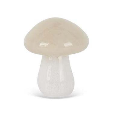 Imagem de Peça Decorativa Cogumelo em Vidro Bege 9,5cm BX0021 BTC