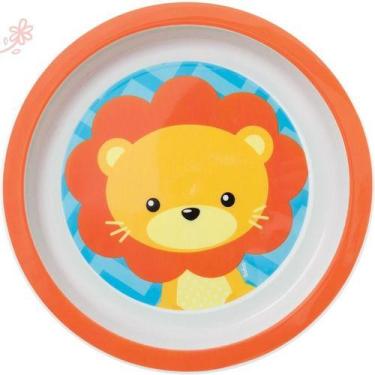Imagem de Prato Infantil Buba Raso Estampa Frutti Leão 300ml Bpa Free, Leão