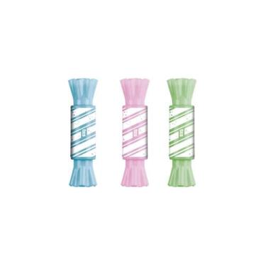Imagem de Kit 3 Marca Texto Mini Balinha Ponta Dupla Tris Holic Fofurices, Rosa