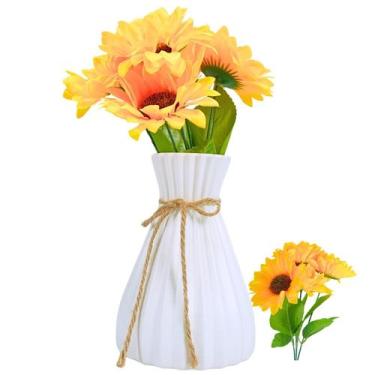 Imagem de Flores Artificiais Decorativas Buque Girassol De Plástico - Castela - 