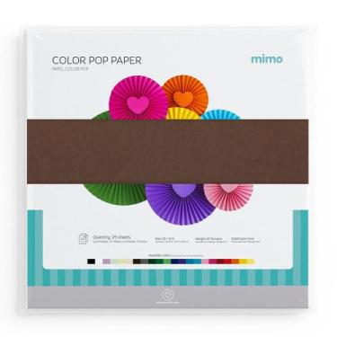 Imagem de Papel Color Pop Marrom Café Mimo - 30,5 x 30,5 cm - 180 gr - 25 unds