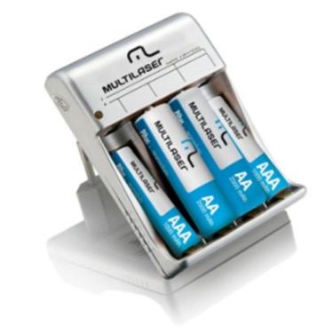 Imagem de Carregador de Pilhas Com 2 Aa 2500mah + 2 Aaa 1000mah