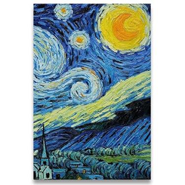 Imagem de Poster Decorativo 42cm x 30cm A3 Brilhante A Noite Estrelada