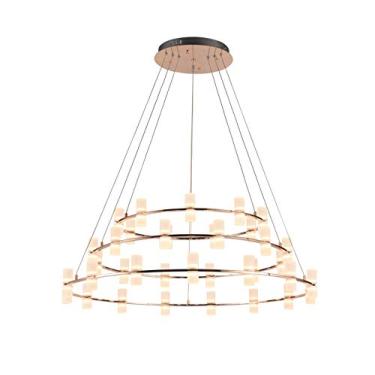 Imagem de Pendente Candel Bella Iluminação Candel French Gold/ Branco Fosco 100 Cm X 61 Cm