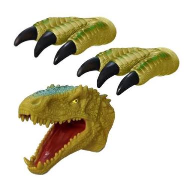 Imagem de Kit Brinquedo Dinossauro Amigo Dino E Fantoches 2 Garras 1 Cabeça - Ad