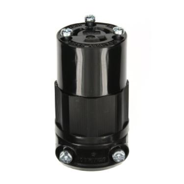 Imagem de Leviton 15-Amp, 125-Volt, conector de bloqueio, nível industrial, aterramento, Black