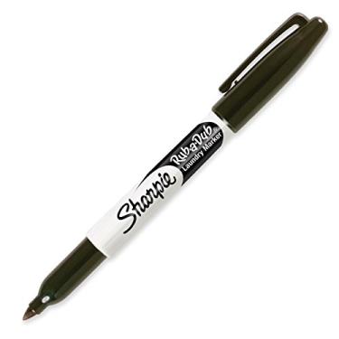 Imagem de Sharpie Marcador permanente Rub-a-Dub, ponta fina, tinta preta, 1 unidade