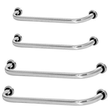 Imagem de Kit 4 Barras De Apoio De Segurança Para Banheiro 60cm E 80cm