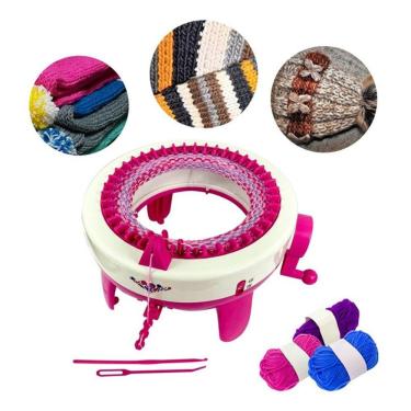 Imagem de Maquina Manual De Crochê Tricô Manivela 40ag Toucas Cachecol