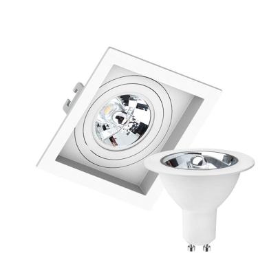 Imagem de Kit 15 Spot Embutir Recuado Ar70 Bco+Lâmpada Led 4,8W 2700K