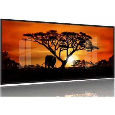 Imagem de Quadro Decorativo Africa Paisagens Natureza 130x60 Moldura Preta 2x2