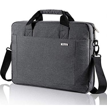 Imagem de Voova Bolsa para laptop 17 17,3 polegadas bolsa mensageiro com alça de ombro expansível à prova d'água grande capacidade pasta de negócios para trabalho viagem serve para laptop de 17 a 18 polegadas,