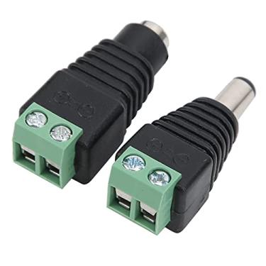 Imagem de Conector de alimentação CC de 5,5 x 2,5 mm, adaptadores de tomada de energia macho e fêmea para câmera, luzes de LED e câmera CCTV