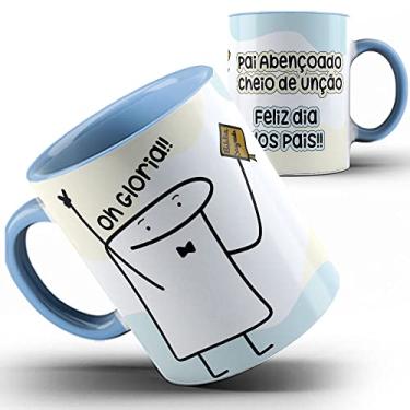 Imagem de Caneca azul Papai Flork Pai abençoado