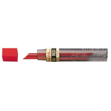 Imagem de Pentel Grafite para lápis de cor de 0,5 mm - Vermelho (12 unidades)