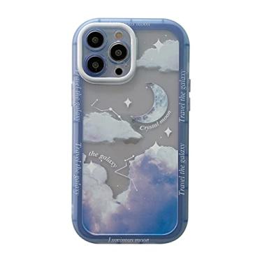 Imagem de Capa de telefone casal Fantasy Star Planet para iPhone 13 11 12 Pro Max X XS XR 7 8 Plus SE2 Capa de Silicone Macia Transparente, Azul, Para iPhone 8