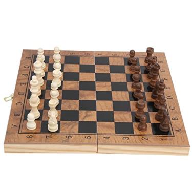 Jogo de Xadrez Profissional com Tabuleiro de Madeira 45x45 cm