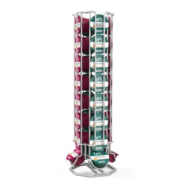 Imagem de Porta Cápsulas Giratório Cromado Para 32 Cápsulas TRES 3 Corações