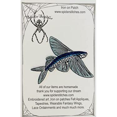 Imagem de Peixe voador bacalhau ferro em patch peixe deslizante liberdade barbados orquídea ilha Cozumel peixe voador