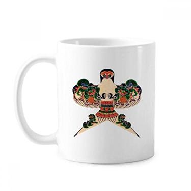 Imagem de Caneca tradicional de pipa chinesa com padrão de cultura chinesa cerâmica xícara de café e porcelana