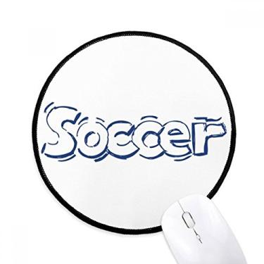Imagem de Tapete de mouse com estampa frontal de futebol azul para computador