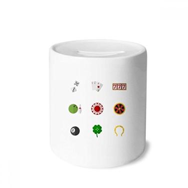 Imagem de DIYthinker Casino Small Element Illustration Money Box Saving Banks Ceramic Coin Case Kids Adults