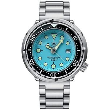 Imagem de Relógio de pulso STEELDIVE SD1975 atum clássico masculino bisel de cerâmica 300 m à prova d'água azul aço inoxidável NH35 mergulho, color 1