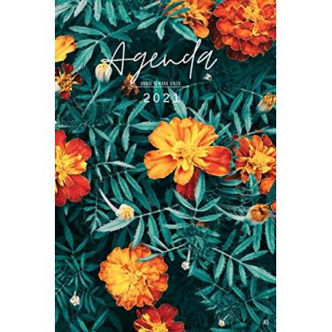 Imagem de 2021 Agenda Semana Vista Anual A5: Floral Organizador Planner Diario | idea de regalos originales hombre mujer|Planificador semanal y mensual | Del 1 de enero de 2021 al 31 de diciembre de 2021