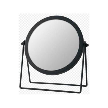 Imagem de Espelho Com Aumento 19,5cm Reflect Preta Domus