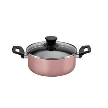 Imagem de Panela Caçarola antiaderente 18cm c/tampa de vidro Rosê Magnific Panelux