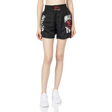 Imagem de Short Calção Uniforme Treino Muay Thai Feminino - Preto - G
